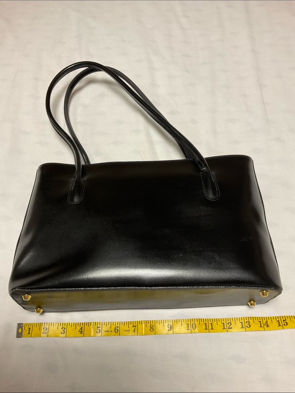 Genuine Leather Handmade Italian Black East-West Shoulder Bag - Picture 5 of 10